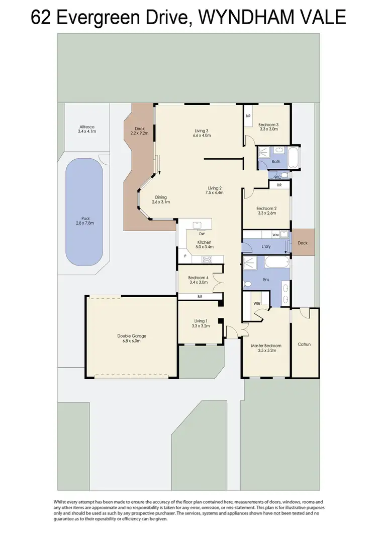 Floorplan of Homely house listing, 62 Evergreen Drive, Wyndham Vale VIC 3024