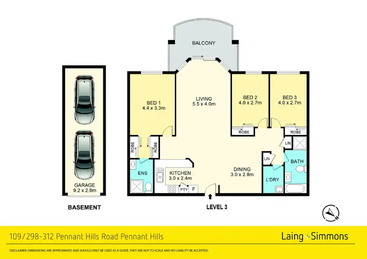 Floorplan of Homely apartment listing, 109/298-312 Pennant Hills Road, Pennant Hills NSW 2120