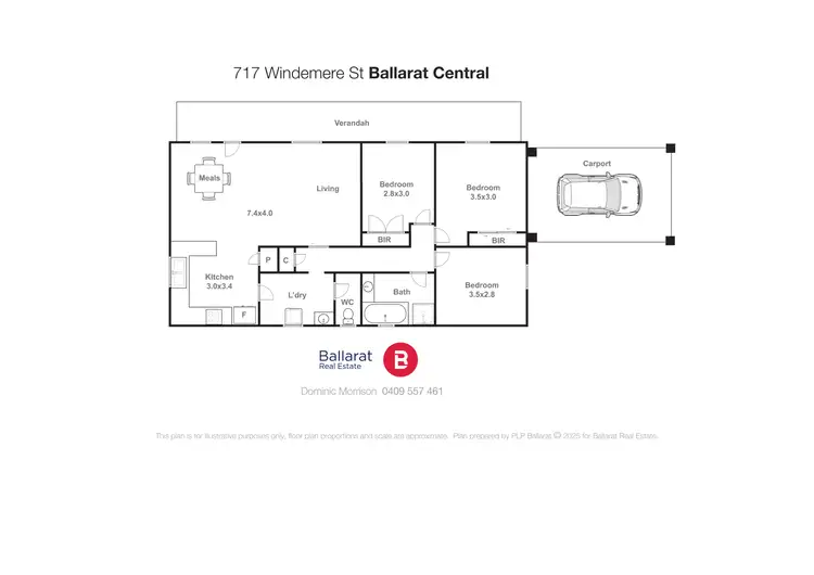 Floorplan of Homely house listing, 717 Windermere Street, Redan VIC 3350
