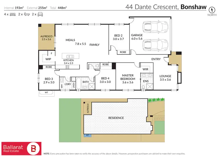Floorplan of Homely house listing, 44 Dante Crescent, Bonshaw VIC 3352