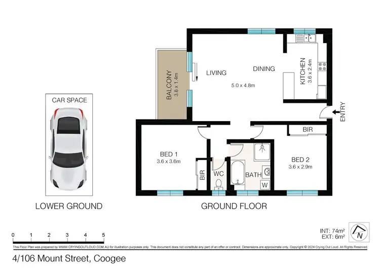 Floorplan of Homely apartment listing, 106 Mount Street, Coogee NSW 2034