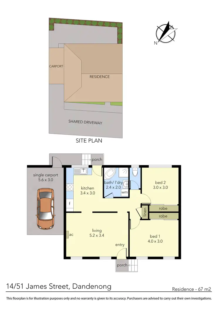 Floorplan of Homely unit listing, 14/51-53 James Street, Dandenong VIC 3175