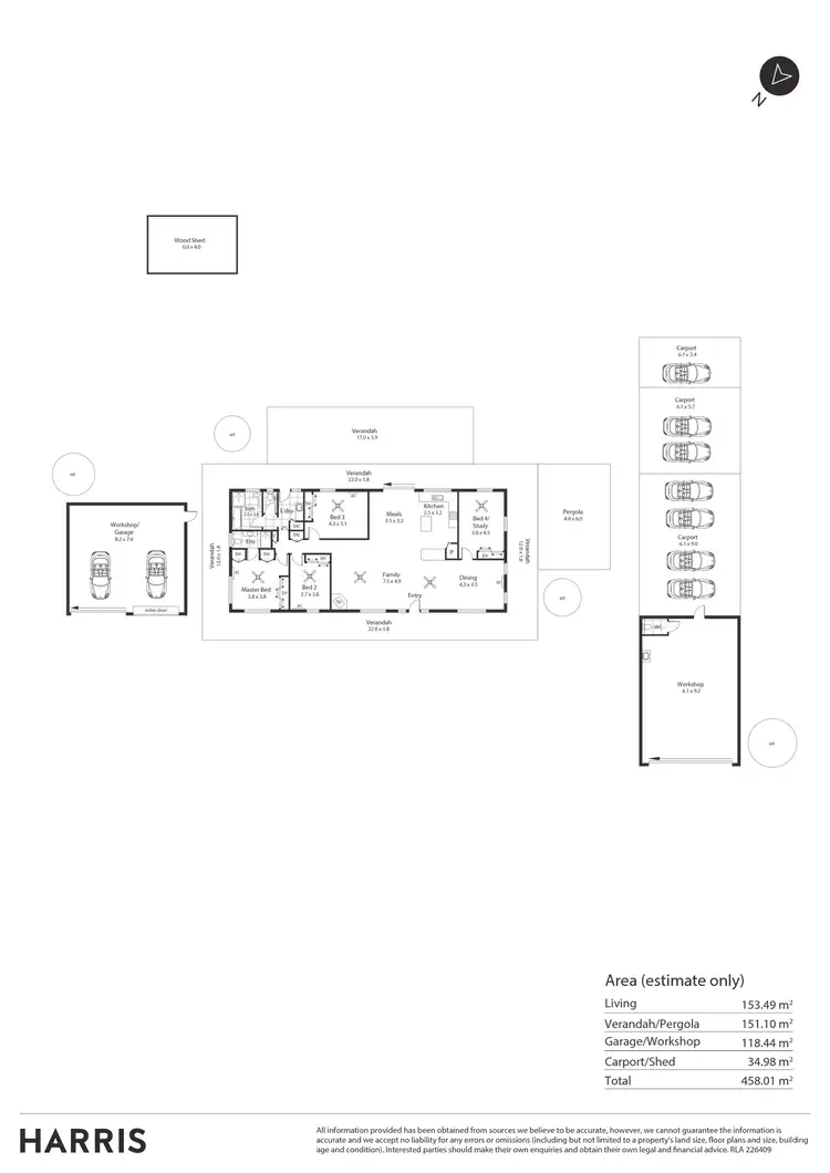 Floorplan of Homely house listing, 7 Kallawarra Drive, Evanston Gardens SA 5116