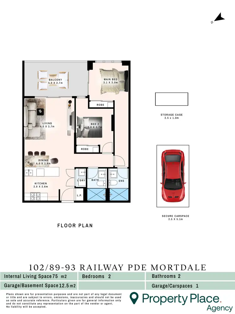 Floorplan of Homely apartment listing, 102/89 Railway Parade, Mortdale NSW 2223