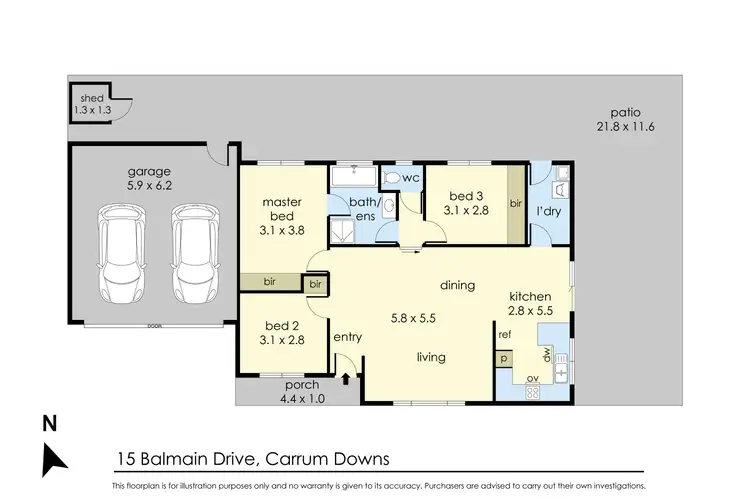 Floorplan of Homely unit listing, 15/15 Balmain Drive, Carrum Downs VIC 3201