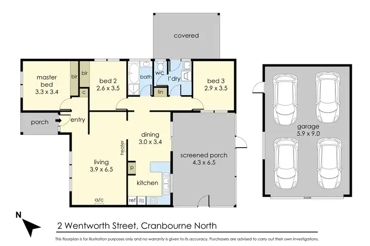 Floorplan of Homely house listing, 2 Wentworth Street, Cranbourne North VIC 3977