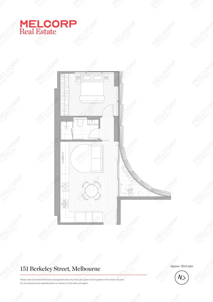 Floorplan of Homely apartment listing, 1204/151 Berkeley Street, Melbourne VIC 3000