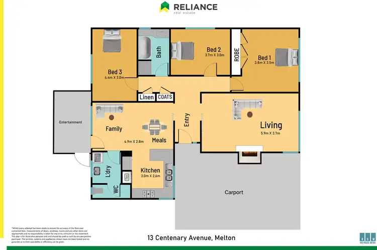 Floorplan of Homely house listing, 13 Centenary Avenue, Melton VIC 3337