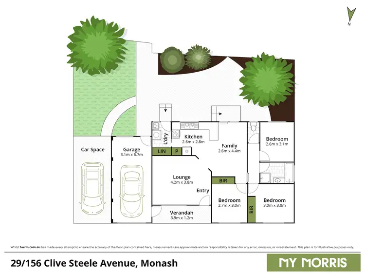Floorplan of Homely townhouse listing, 29/156 Clive Steele Avenue, Monash ACT 2904