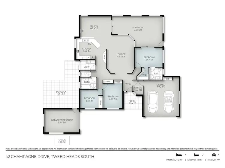 Floorplan of Homely house listing, 42 Champagne Drive, Tweed Heads South NSW 2486