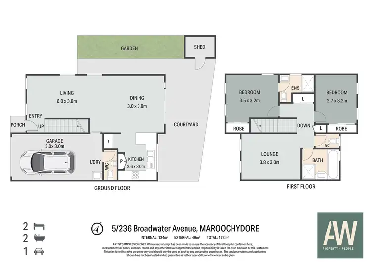 Floorplan of Homely townhouse listing, 5/236-238 Broadwater Avenue West, Maroochydore QLD 4558