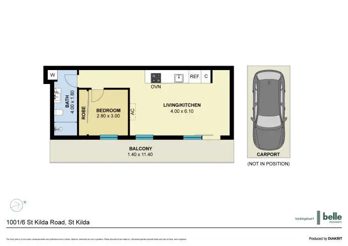 Floorplan of Homely apartment listing, 1001/6 St Kilda Road, St Kilda VIC 3182