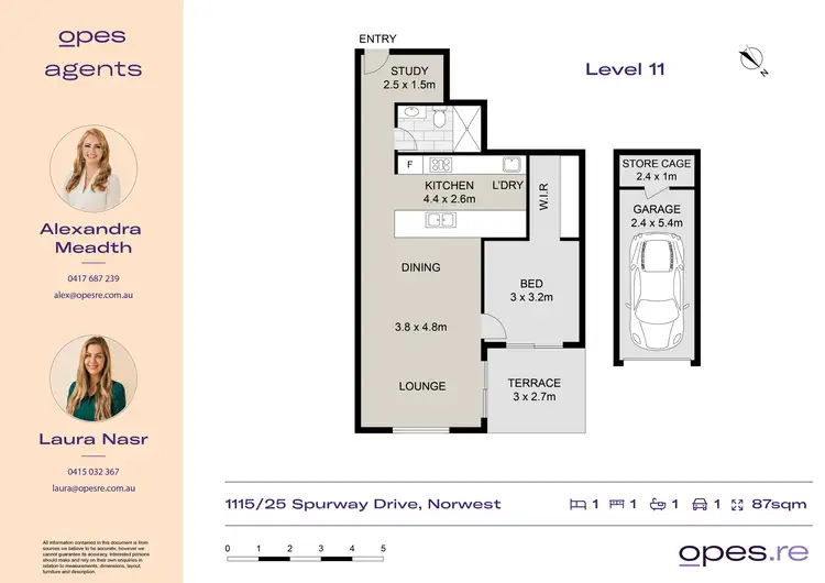 Floorplan of Homely apartment listing, Level 11/1115/25 Spurway Drive, Norwest NSW 2153