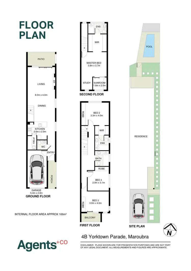 Floorplan of Homely semi-detached listing, 4B Yorktown Parade, Maroubra NSW 2035