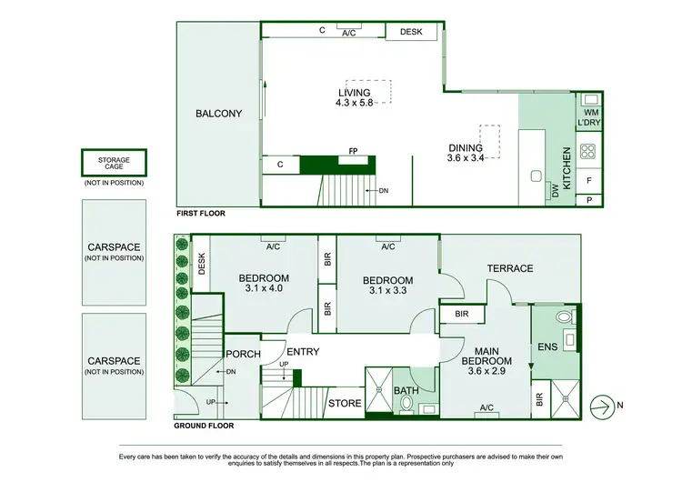 Floorplan of Homely townhouse listing, 33 Appleton Street, Richmond VIC 3121