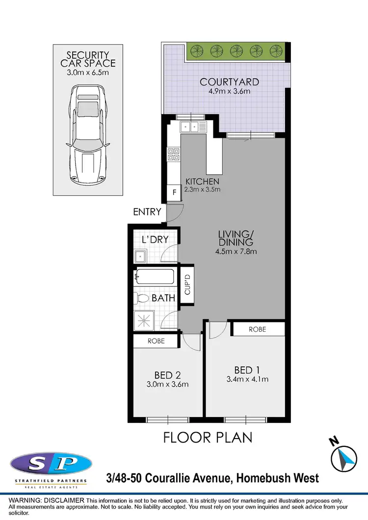Floorplan of Homely apartment listing, 3/48-50 Courallie Avenue, Homebush West NSW 2140