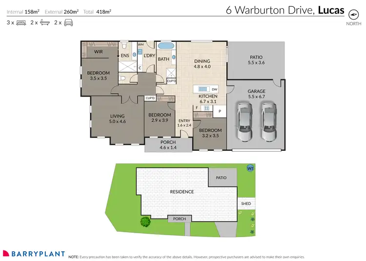 Floorplan of Homely house listing, 6 Warburton Drive, Lucas VIC 3350