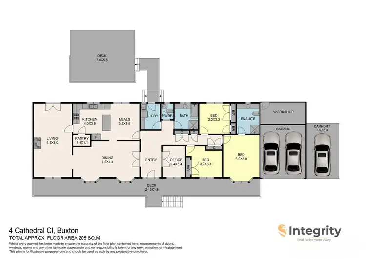 Floorplan of Homely house listing, 4 Cathedral Close, Buxton VIC 3711
