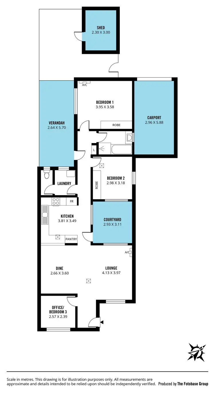 Floorplan of Homely unit listing, 3/32 Richards Drive, Morphett Vale SA 5162