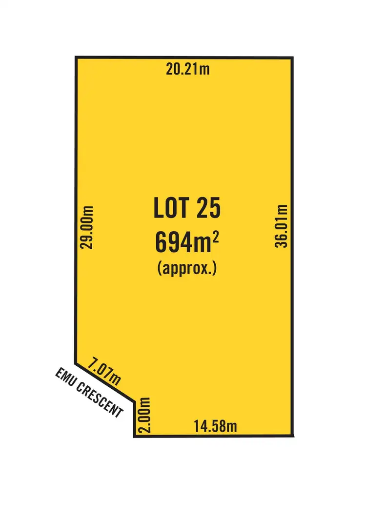 Floorplan of Homely land listing, 3 Emu Court, Paralowie SA 5108