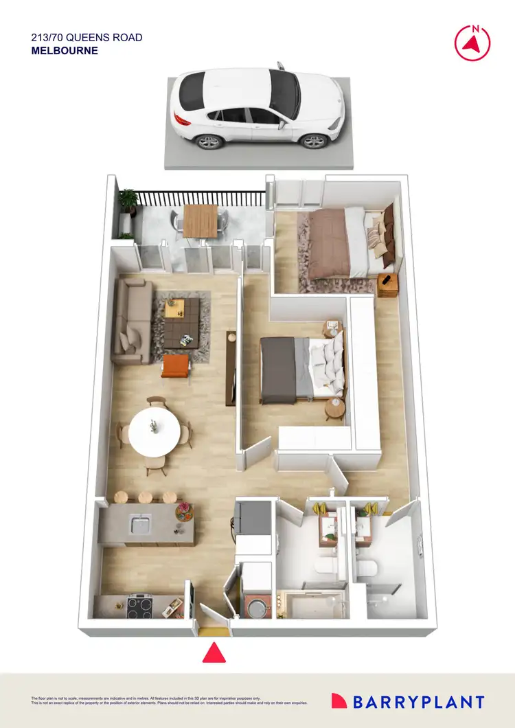 Floorplan of Homely apartment listing, 213/70 Queens Road, Melbourne VIC 3000