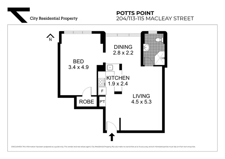 Floorplan of Homely apartment listing, 204/113-115 Macleay Street, Potts Point NSW 2011