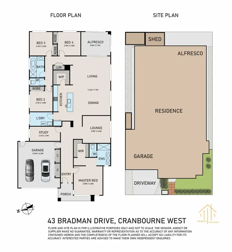 Floorplan of Homely house listing, 43 Bradman Drive, Cranbourne West VIC 3977