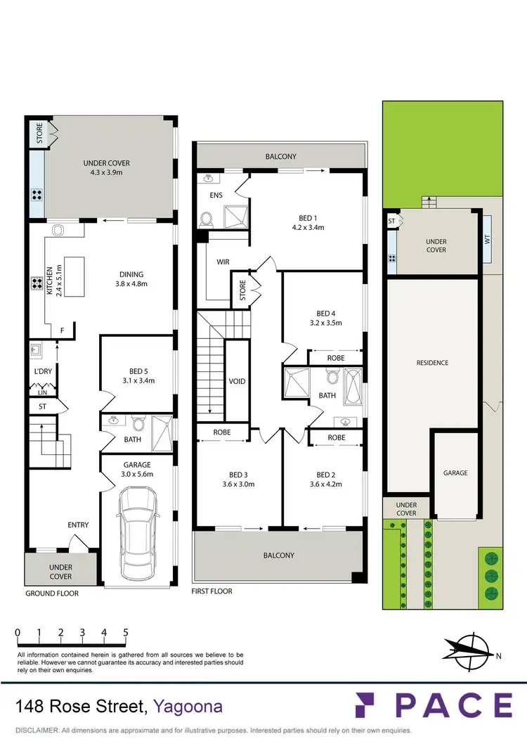 Floorplan of Homely semi-detached listing, 148 Rose Street, Yagoona NSW 2199