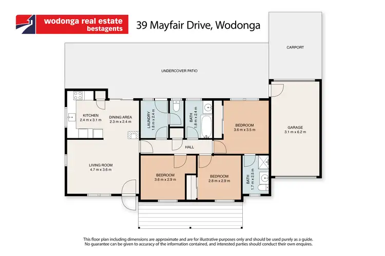 Floorplan of Homely house listing, 39 Mayfair Drive, Wodonga VIC 3690