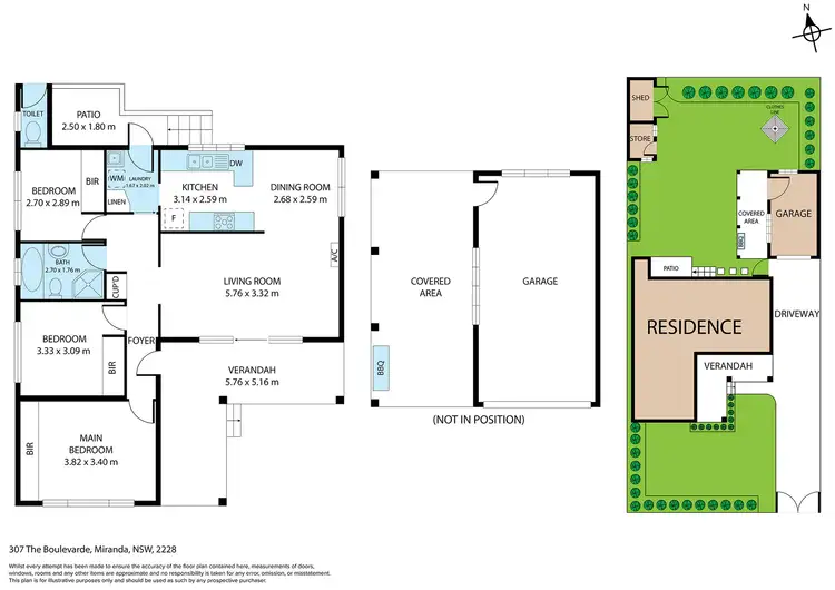 Floorplan of Homely house listing, 307 The Boulevarde, Miranda NSW 2228
