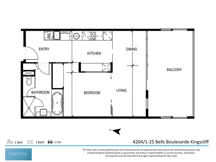 Floorplan of Homely unit listing, 4204/1-25 Bells Boulevard, Kingscliff NSW 2487