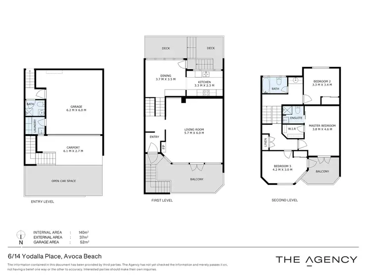 Floorplan of Homely townhouse listing, 6/14 Yodalla Place, Avoca Beach NSW 2251