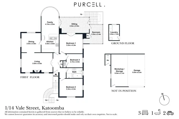 Floorplan of Homely unit listing, 1/14 Vale Street, Katoomba NSW 2780