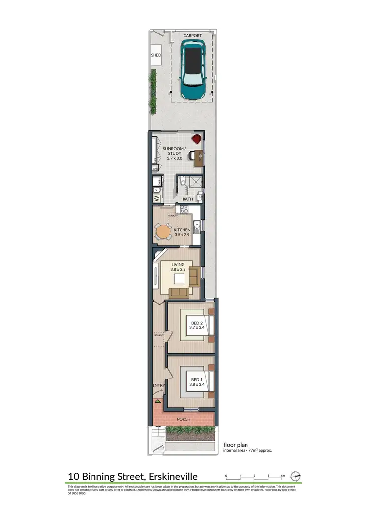 Floorplan of Homely house listing, 10 Binning Street, Erskineville NSW 2043