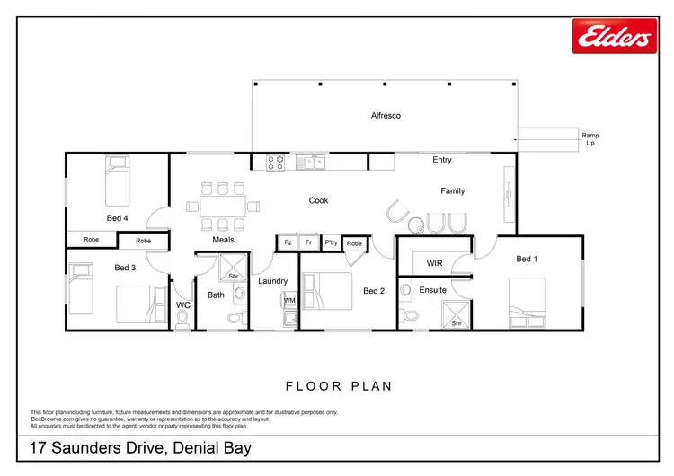 Floorplan of Homely house listing, 17 Saunders Drive, Denial Bay SA 5690