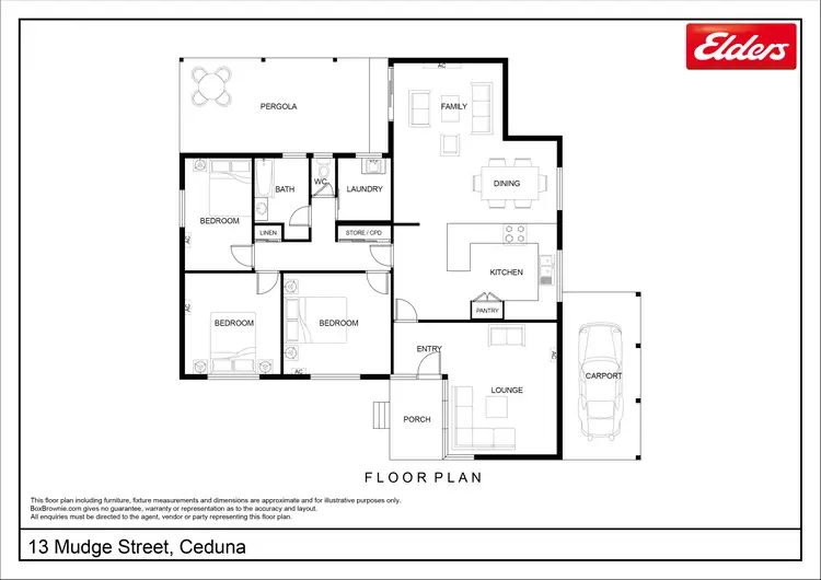 Floorplan of Homely house listing, 13 Mudge Street, Ceduna SA 5690