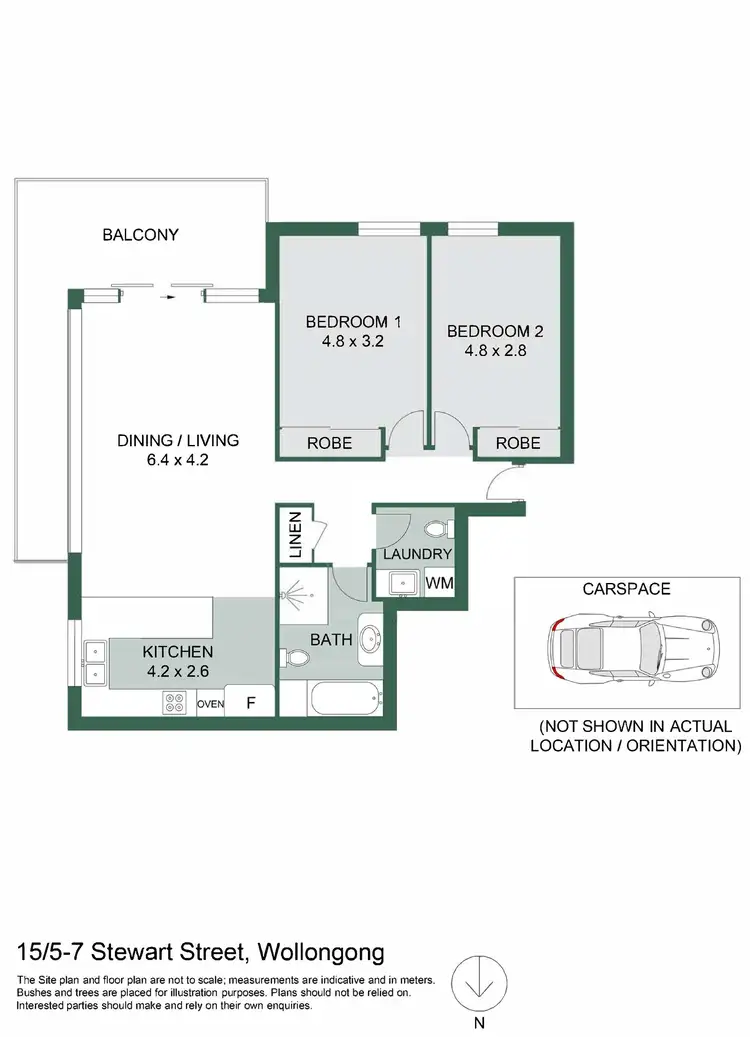 Floorplan of Homely apartment listing, 15/5-7 Stewart Street, Wollongong NSW 2500