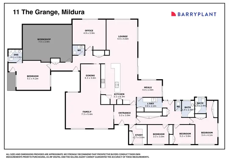 Floorplan of Homely house listing, 11 The Grange, Mildura VIC 3500