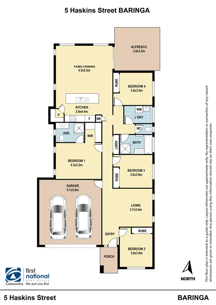 Floorplan of Homely house listing, 5 Haskins Street, Baringa QLD 4551
