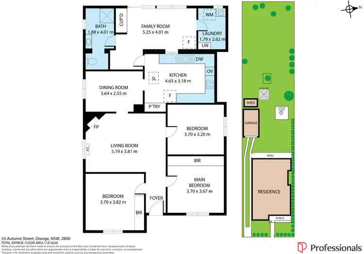 Floorplan of Homely house listing, 55 Autumn Street, Orange NSW 2800