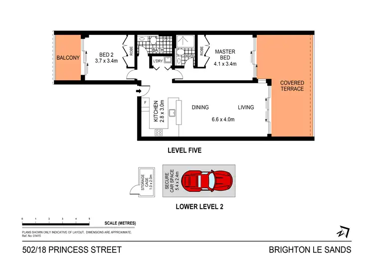 Floorplan of Homely apartment listing, 502/18 Princess Street, Brighton-Le-Sands NSW 2216