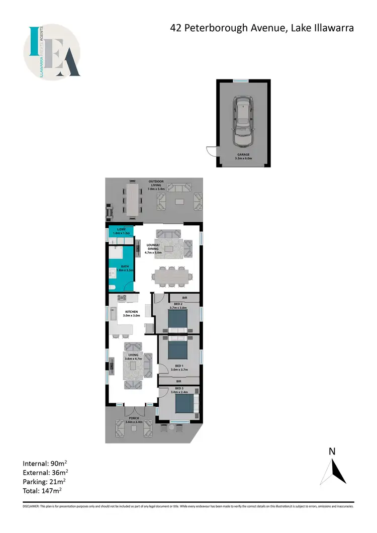 Floorplan of Homely house listing, 42 Peterborough Avenue, Lake Illawarra NSW 2528