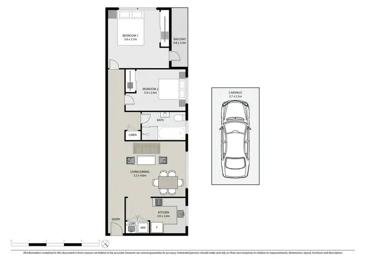 Floorplan of Homely unit listing, 5/32 Denman Avenue, Wiley Park NSW 2195