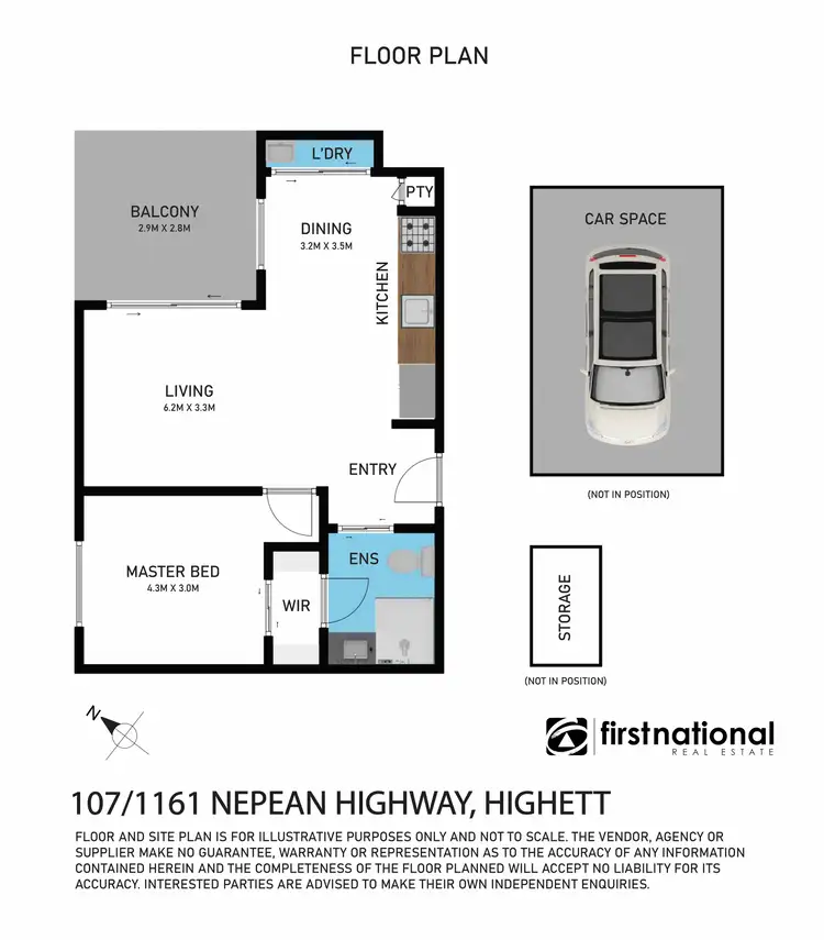 Floorplan of Homely apartment listing, 107/1161 Nepean Highway, Highett VIC 3190