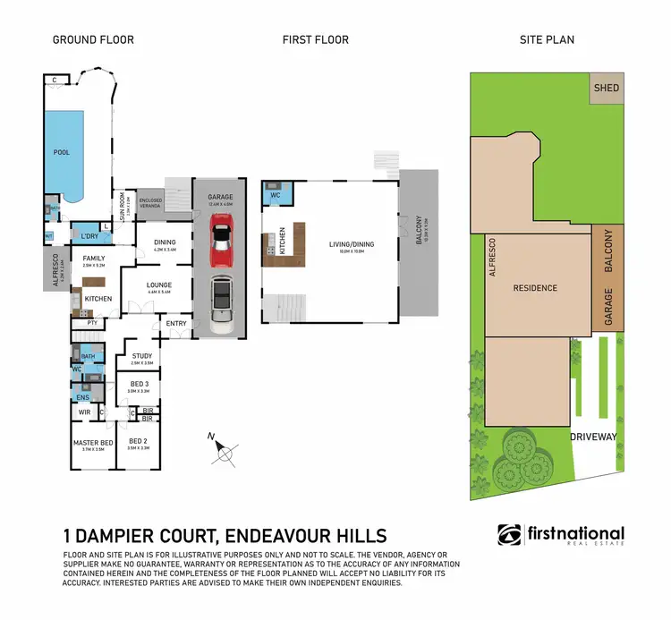 Floorplan of Homely house listing, 1 Dampier Court, Endeavour Hills VIC 3802