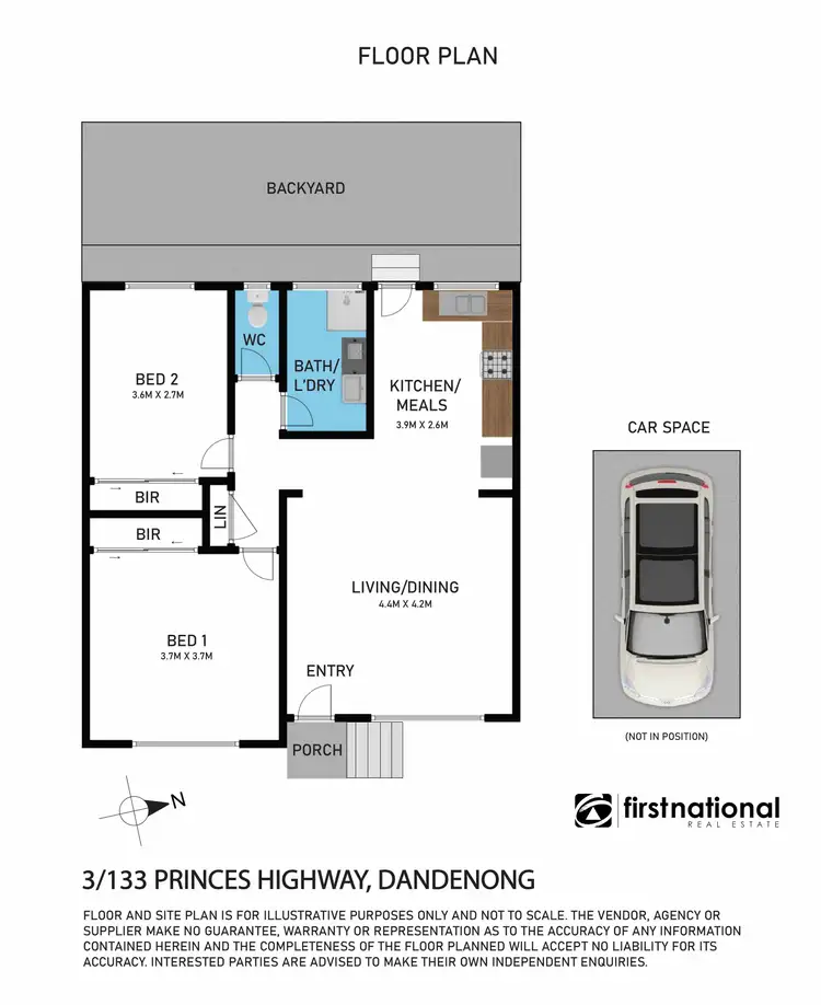Floorplan of Homely unit listing, 3/133 Princes Highway, Dandenong VIC 3175
