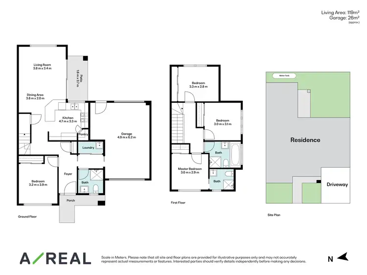 Floorplan of Homely townhouse listing, 2A Clay Street, Moorabbin VIC 3189