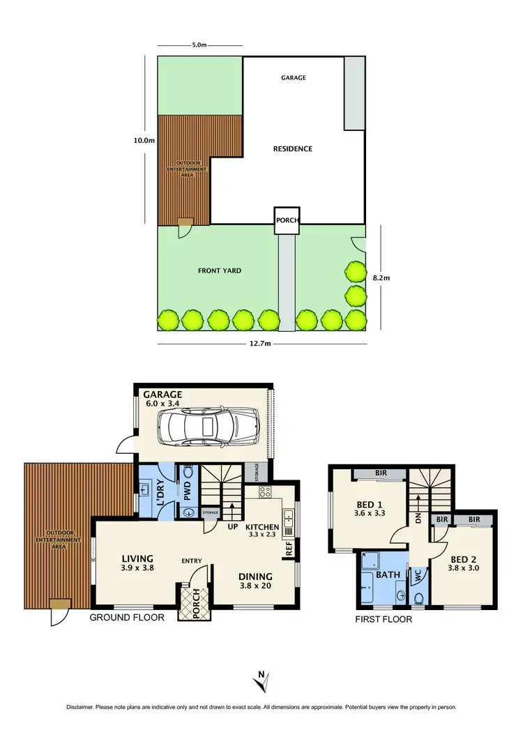 Floorplan of Homely townhouse listing, 5/83-85 Howard Street, Reservoir VIC 3073