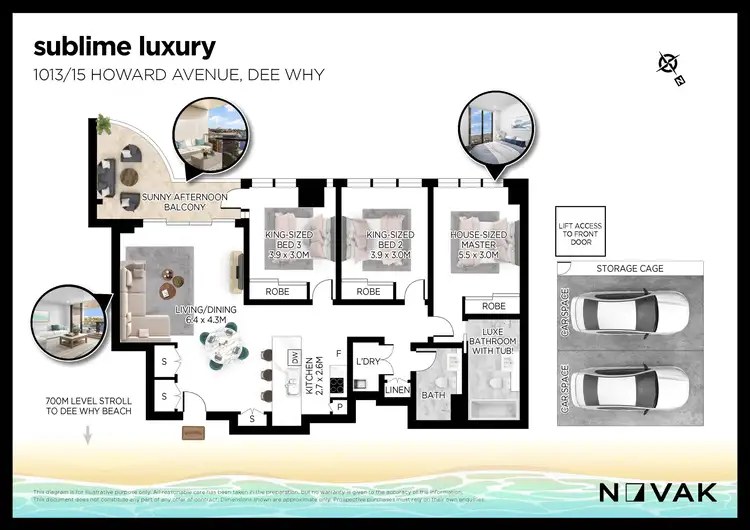 Floorplan of Homely apartment listing, 1013/15 Howard Avenue, Dee Why NSW 2099