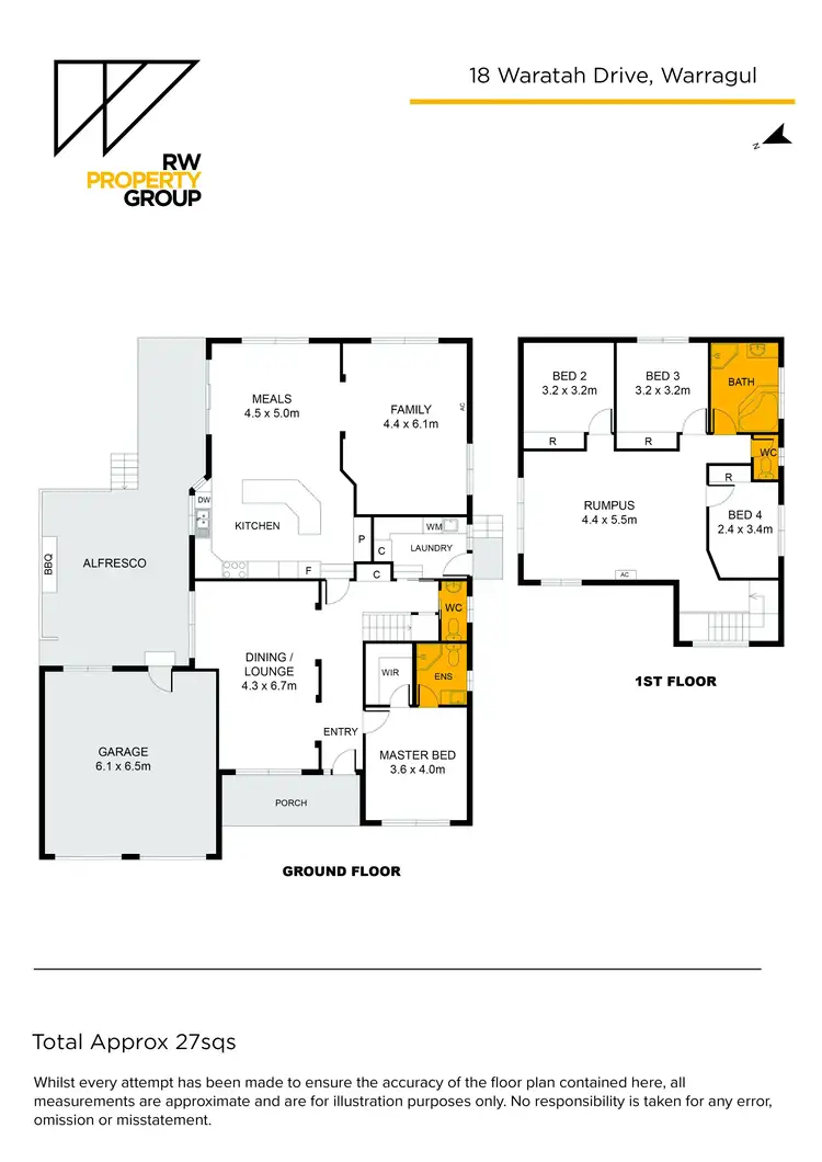 Floorplan of Homely house listing, 18 Waratah Drive, Warragul VIC 3820